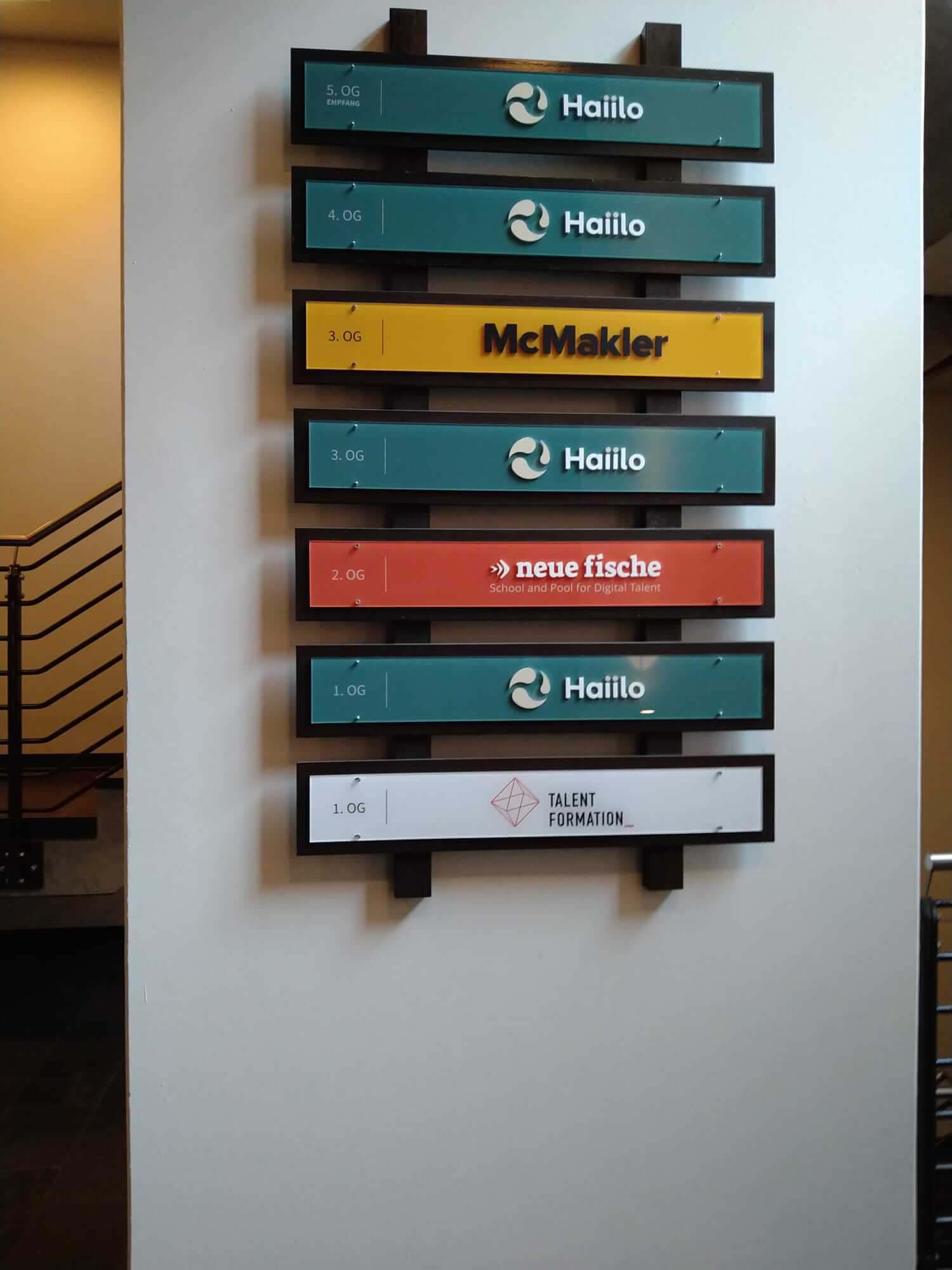 Acrylschild satiniert