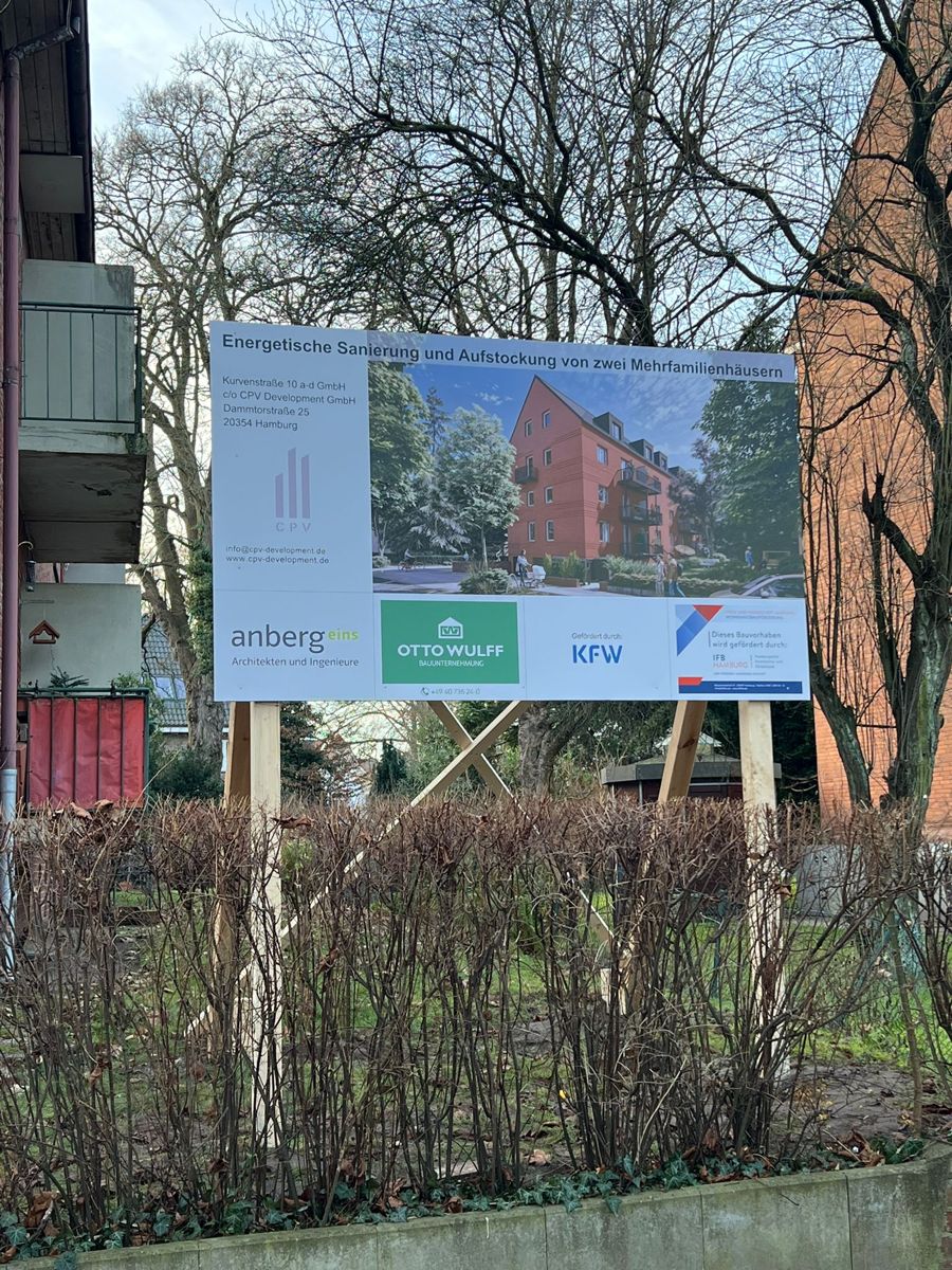 Bauschild Mehrfamilienhaus